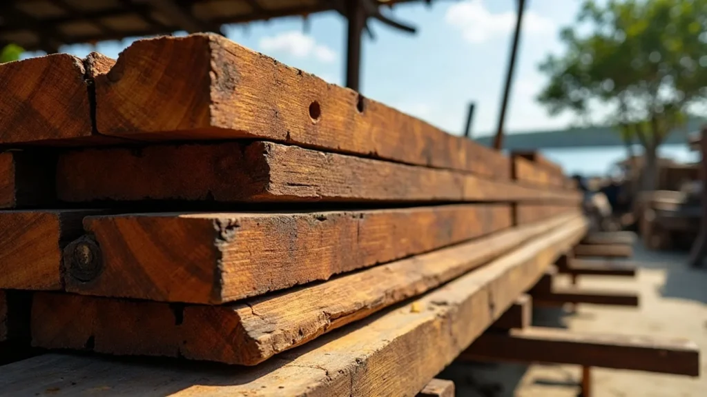 Boatbuilding Timber and Marine Materials Sourcing in Sulawesi - Sulawesi boat timber